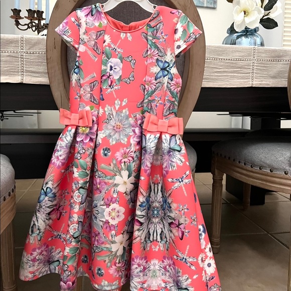 Lola & Maverick girls' Dress aged 12-13 floral birds